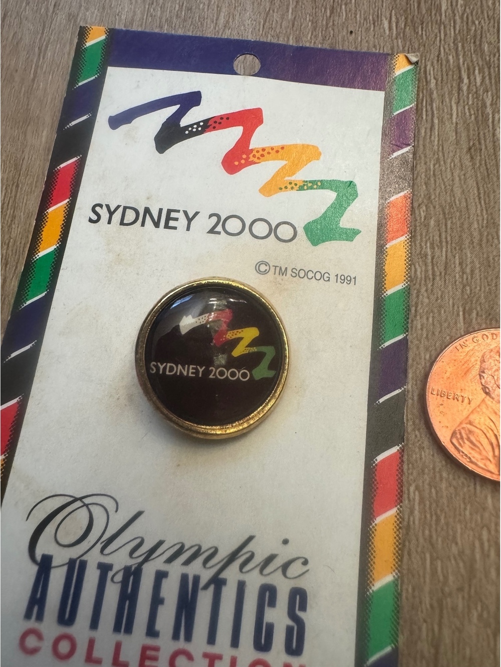 Sydney 2000 Olympic Pin Badge on Original Card